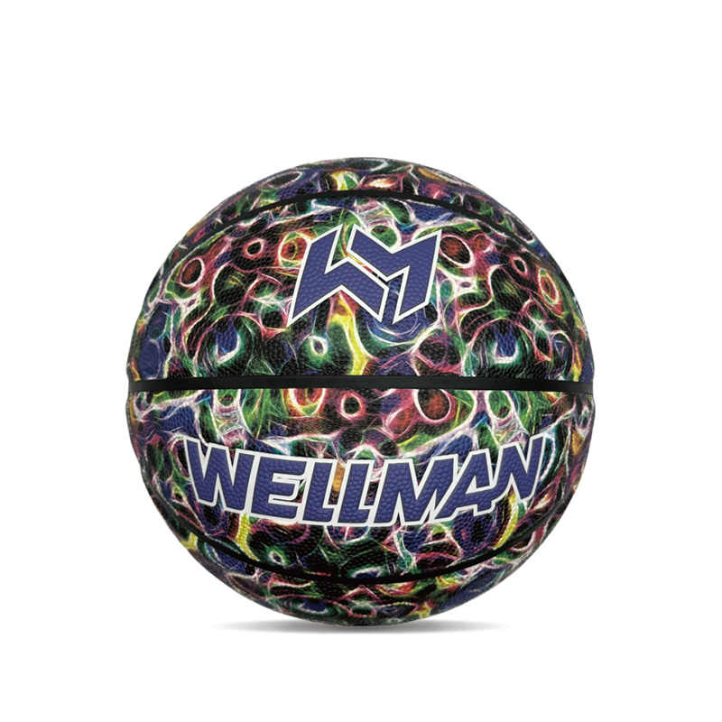 Higroscopicitate interioară/exterioară PU PU colorat minge de baschet sportiv imprimat