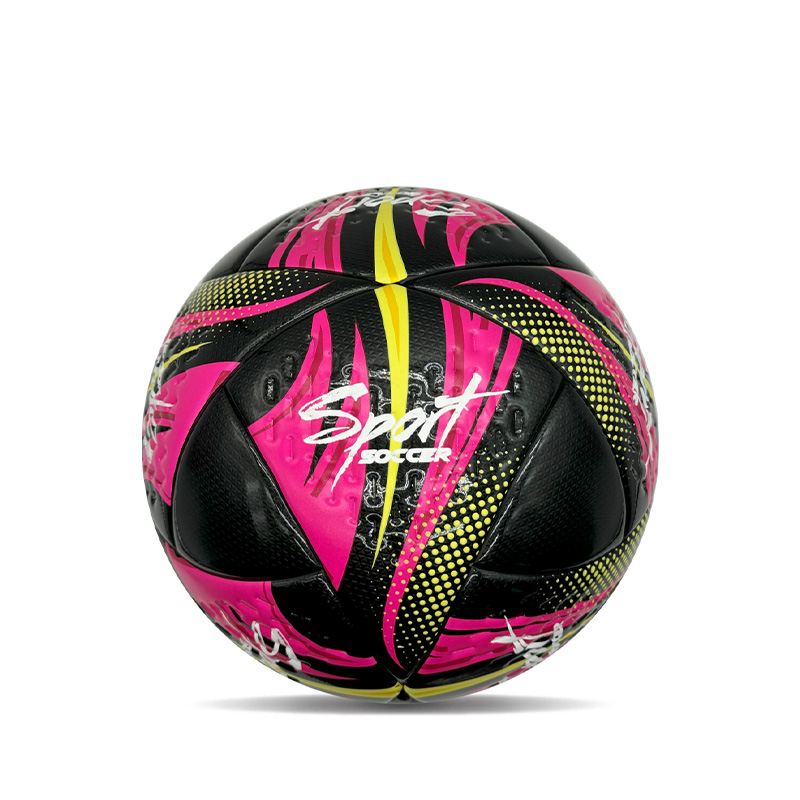 Tip special strălucitor cu oglindă dublă Pu personalizat de fotbal personalizat Dimensiune 5 fotbal cadou roz