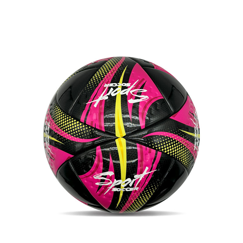 Tip special strălucitor cu oglindă dublă Pu personalizat de fotbal personalizat Dimensiune 5 fotbal cadou roz
