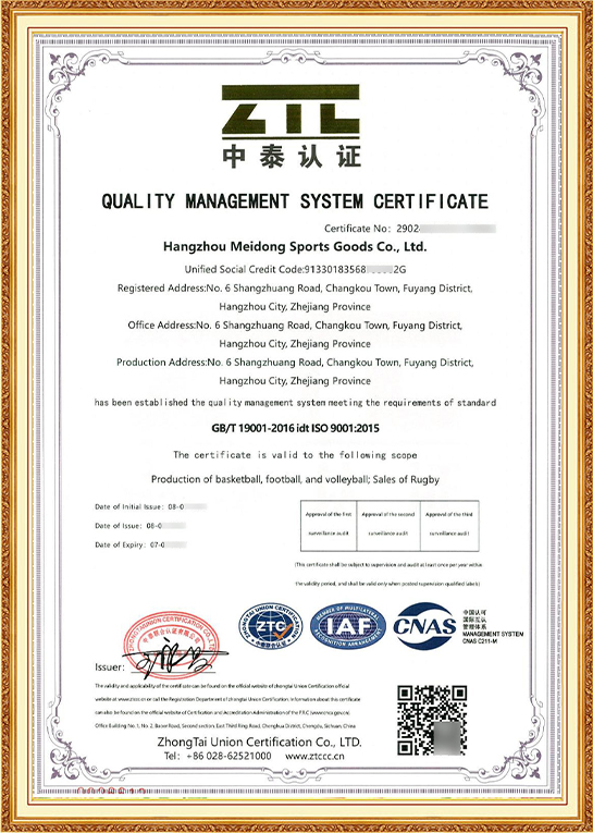 Certificate ISO 9001